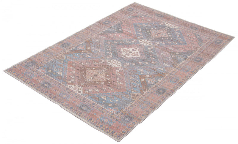 Carpette Samia bleue 7 pi 10 po x 10 pi 0 po