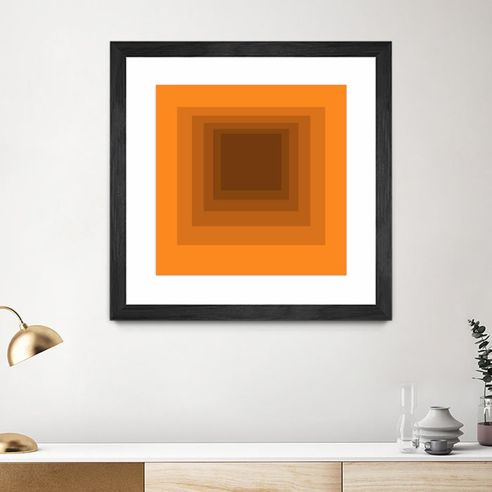 Œuvre d’art murale encadrée noire et mate « After Josef F » 36 x 36