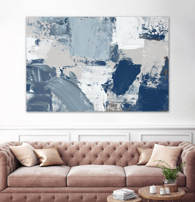 Œuvre d’art murale Giant Art « Blue Combo » 84 x 54