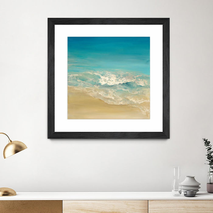 Œuvre d’art murale encadrée noire et mate « Coastal Viewpoint Ii » 36 x 36