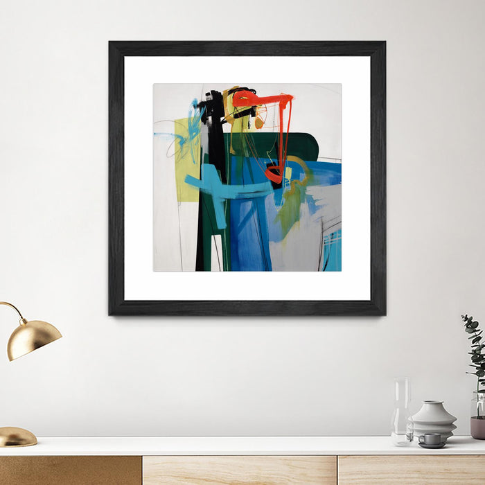 Œuvre d’art murale encadrée noire et mate « Return The Fork » 30 x 30