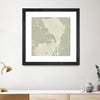 "Sea Coral Ii" Matted and Framed Black 36x36 Wall Art