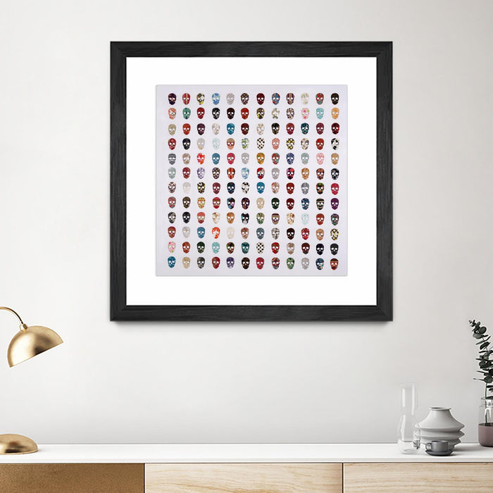 Œuvre d’art murale encadrée noire et mate « Gorgeous Crowd » 30 x 30