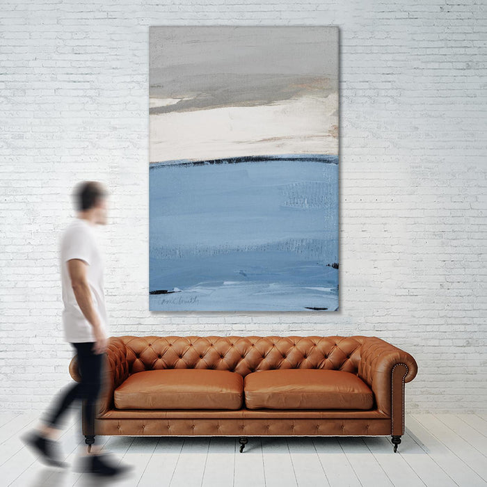 Œuvre d’art murale Giant Art « Blue Flatlands I » 84 x 54