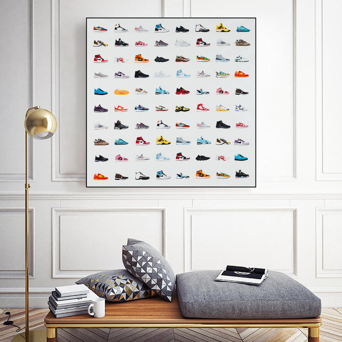 Œuvre d’art murale sur toile encadrée noire « Life Is Short Buy The Shoes » 20 x 20