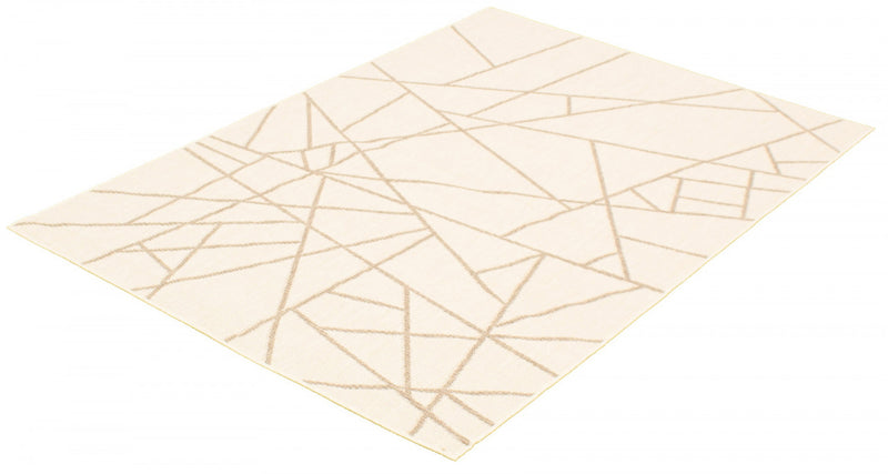 Carpette Sadie Abstract champagne taupe - 7 pi 10 pox 10 pi 2 po