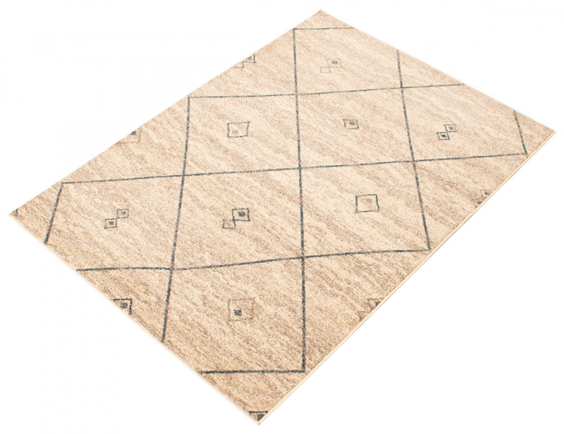 Tapis Grande Ivoire / Bleu 6pi 7 po X 9pi 6po