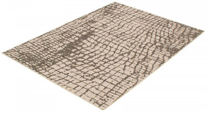 Carpette Sadie Safari argent-noir - 7 pi 10 pox 10 pi 2 po