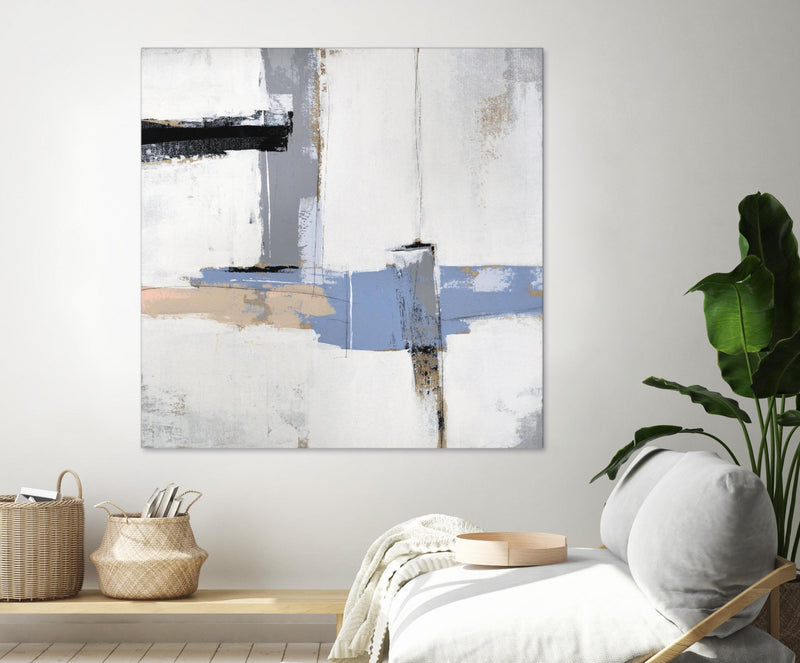 Œuvre d’art murale Giant Art « Broken Edges I » 54 x 54