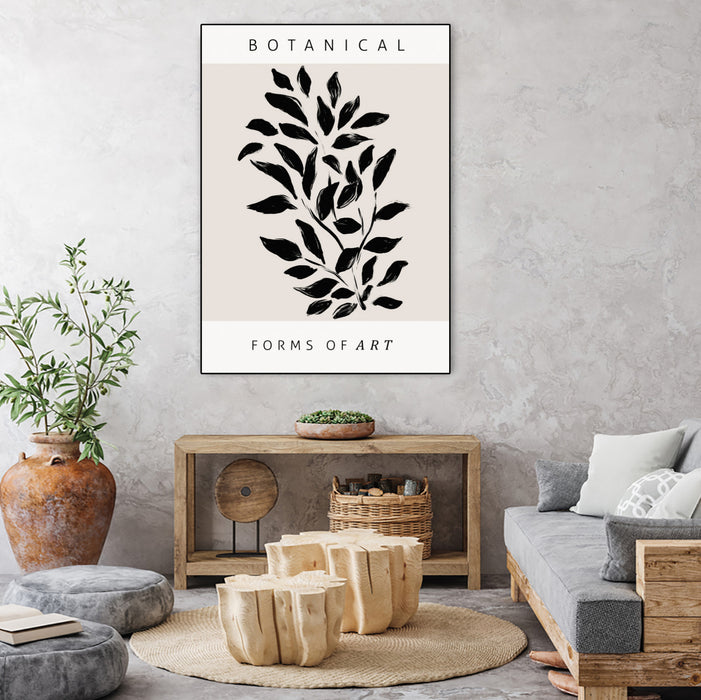 Œuvre d’art murale sur toile encadrée noire « Forms Of Art » 18 x 24