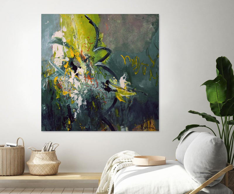 Œuvre d’art murale Giant Art « Happiness » 54 x 54