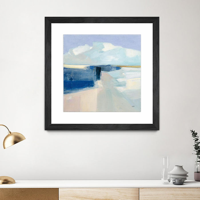 Œuvre d’art murale encadrée noire et mate « Sand And Sky » 30 x 30