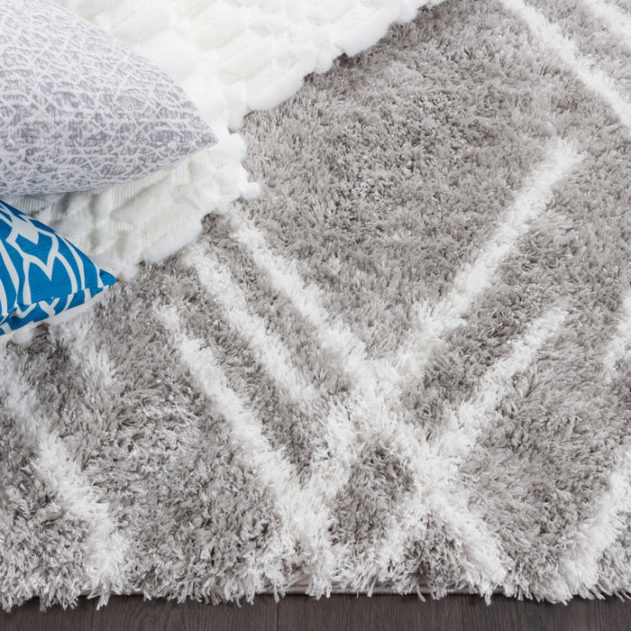 Carpette Ker grise à rayures 3 x 5