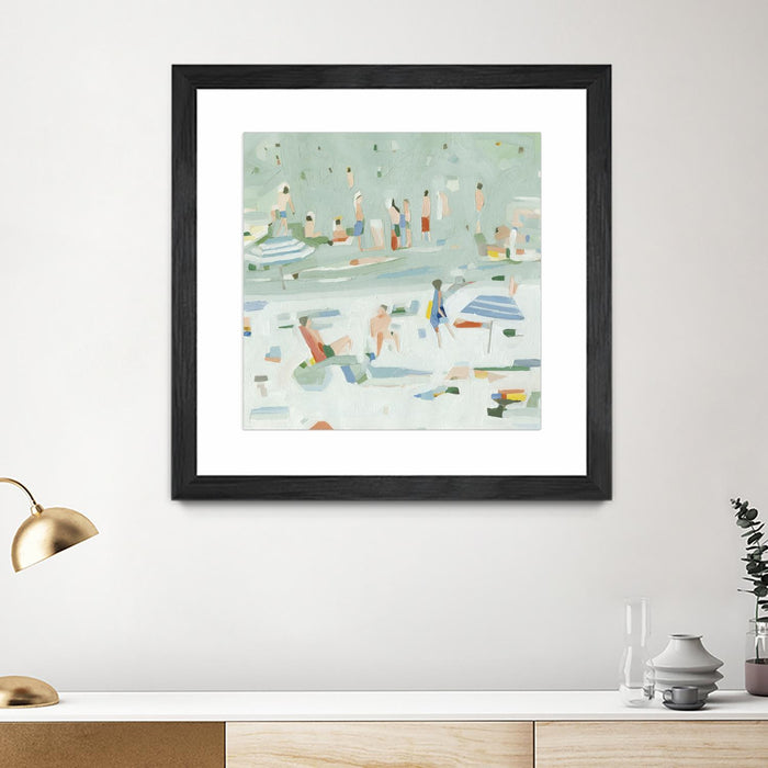 Œuvre d’art murale encadrée noire et mate « Summer Confetti Ii » 36 x 36
