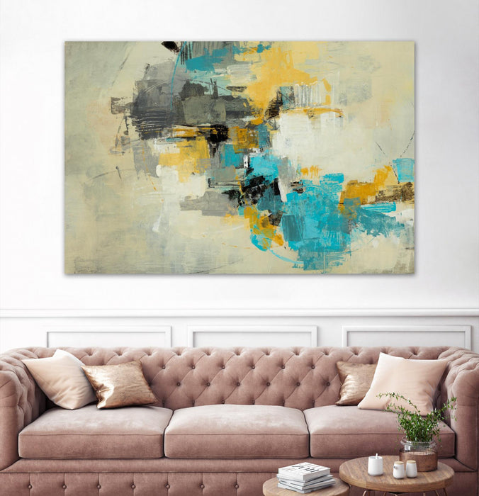 Œuvre d’art murale Giant Art « Adrift In Time » 84 x 54