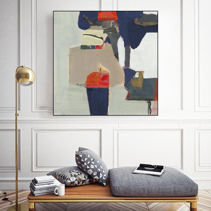 Œuvre d’art murale sur toile encadrée noire « Orange Crush V9 » 20 x 20