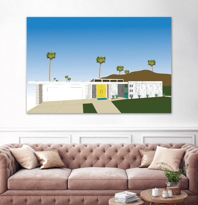 Œuvre d’art murale Giant Art « Palm Spring Living Ii » 84 x 54