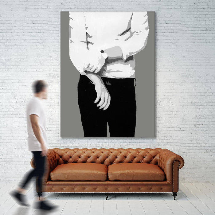 Œuvre d’art murale Giant Art « Mr.right Black And White » 72 x 54