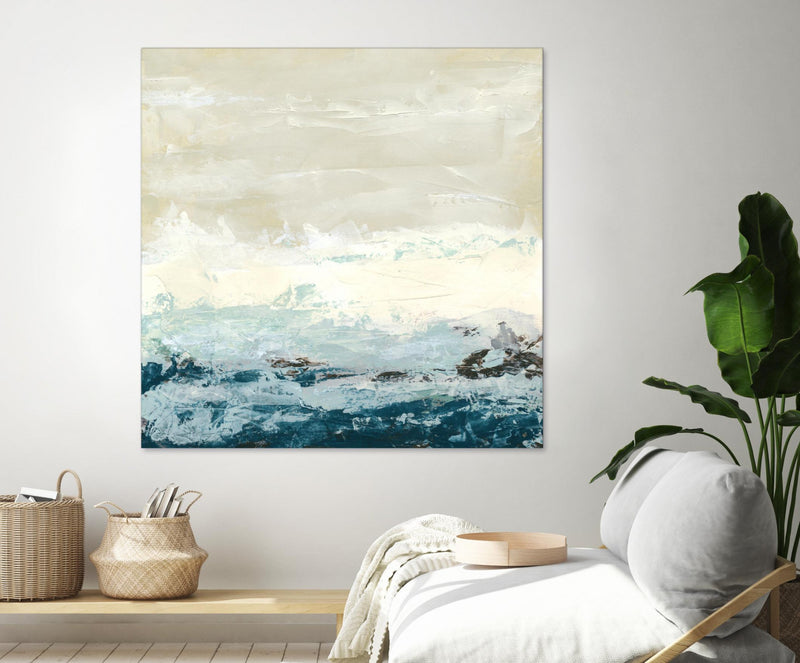 Œuvre d’art murale Giant Art « Coastal Currents I » 54 x 54