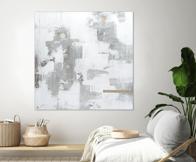 Œuvre d’art murale Giant Art « Haloed In Metallic Ii » 72 x 72