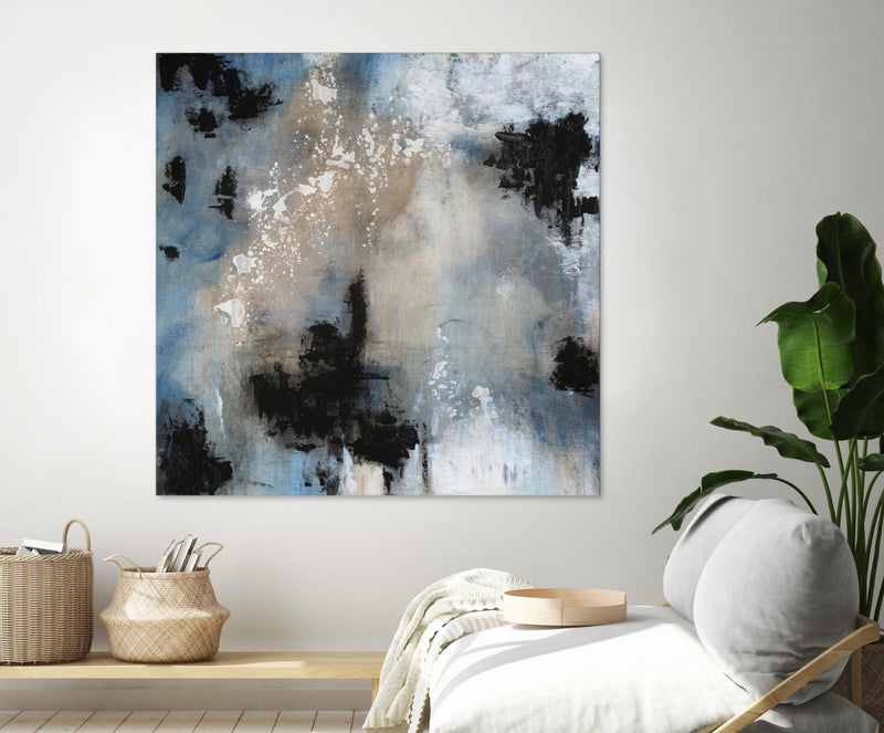 Œuvre d’art murale Giant Art « Embellished Shifting Motion Ii » 72 x 72