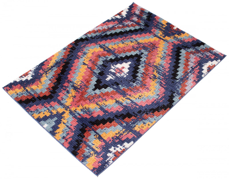 Carpette Paloma Casa bleu marine - 5 pi 3 po x 7 pi 3 po