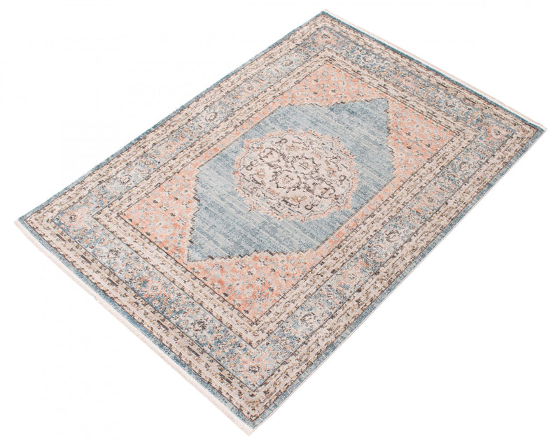 Carpette Zarita bleue 6 pi 7 po x 9 pi 6 po
