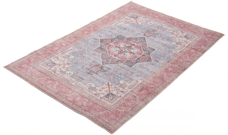 Carpette Ophelia bleue 7 pi 10 po x 10 pi 0 po
