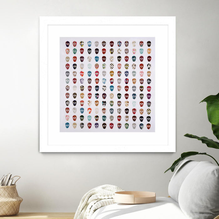 Œuvre d’art murale encadrée blanche et mate « Gorgeous Crowd » 36 x 36