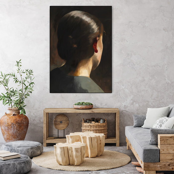 Œuvre d’art murale sur toile encadrée noire « Ines » 24 x 32