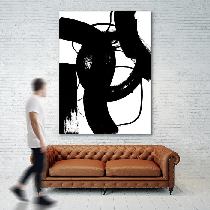 Œuvre d’art murale Giant Art « Blackthoroughfares Ii » 72 x 54