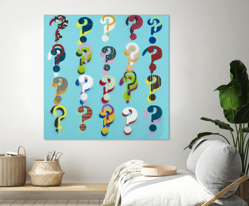 Œuvre d’art murale Giant Art « Pop The Question » 72 x 72