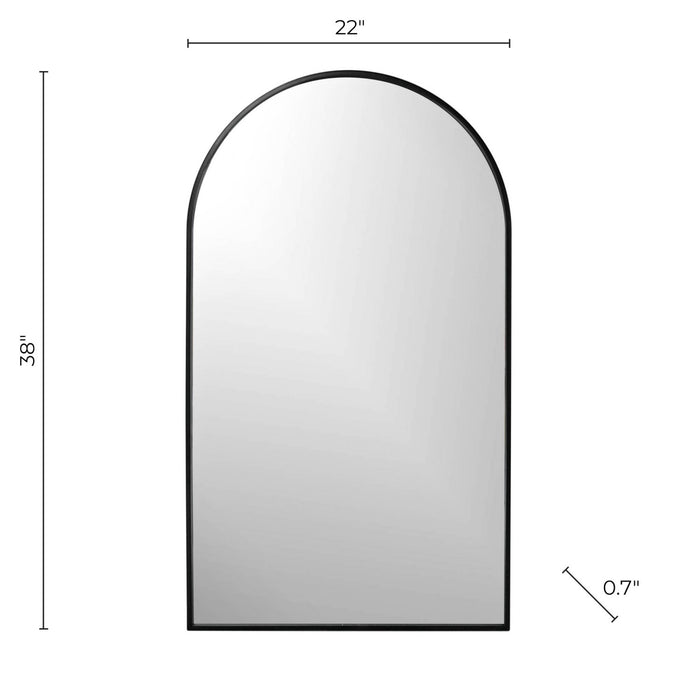 Miroir arqué Juliet noir 22 x 38