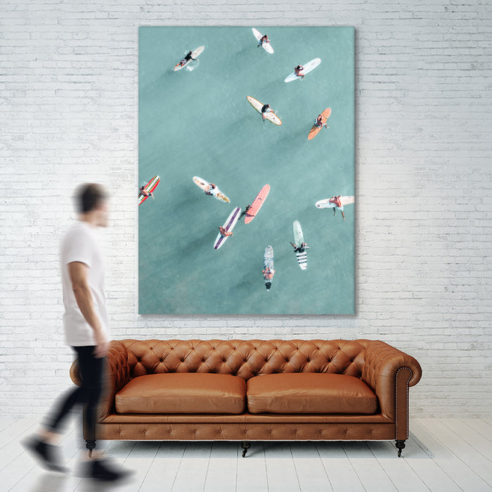 Œuvre d’art murale Giant Art « Surfers Ii » 72 x 54