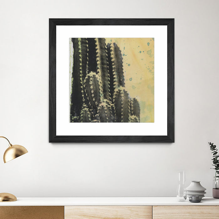 Œuvre d’art murale encadrée noire et mate « Desert Dreams Iv » 36 x 36