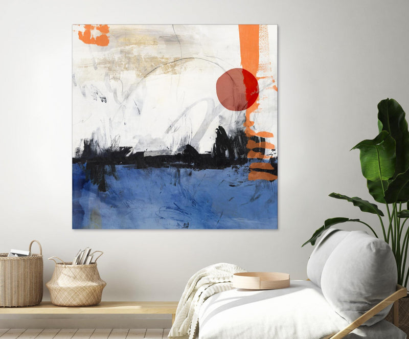 Œuvre d’art murale Giant Art « Midnight Rise I » 54 x 54
