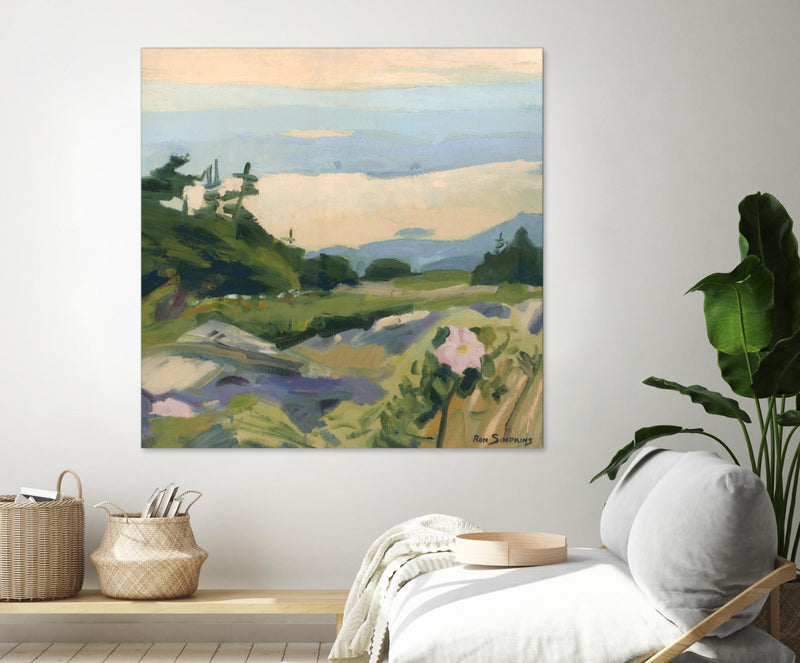 Œuvre d’art murale Giant Art « Top Of The World » 72 x 72