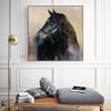 "Ritzy" Canvas Framed Black 20x20 Wall Art