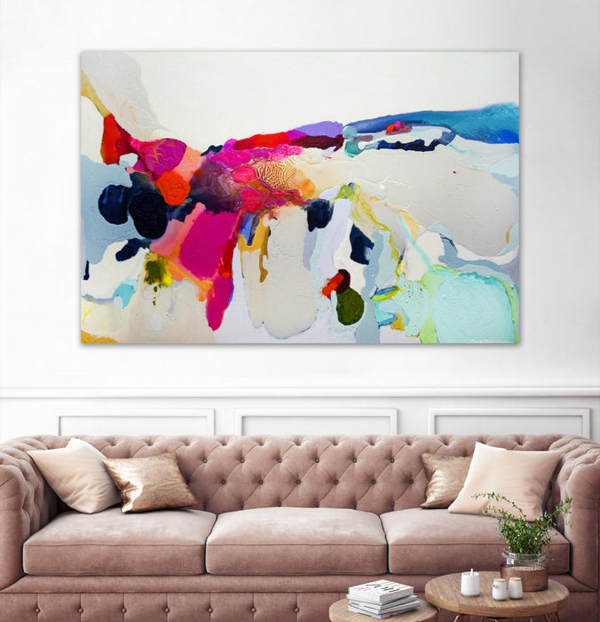 Œuvre d’art murale Giant Art « Reach In Out » 72 x 48