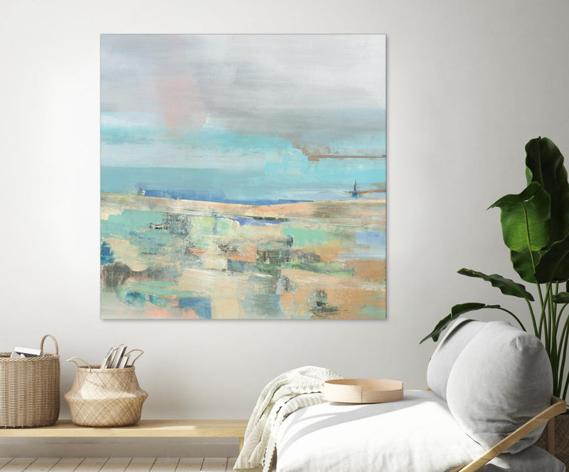 Œuvre d’art murale Giant Art « Low Tide I » 72 x 72