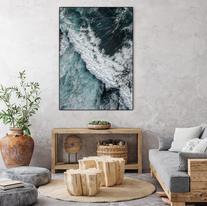 Œuvre d’art murale sur toile encadrée noire « From Above 9 » 18 x 24