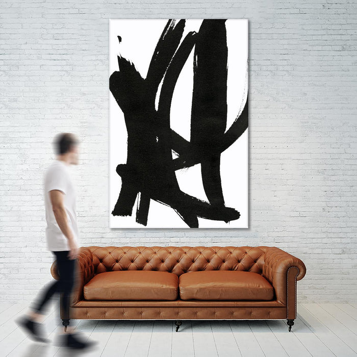 Œuvre d’art murale Giant Art « Composition In Black And White 7 » 72 x 48