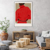 "Woman In Red" Canvas Framed Black 18x24 Wall Art