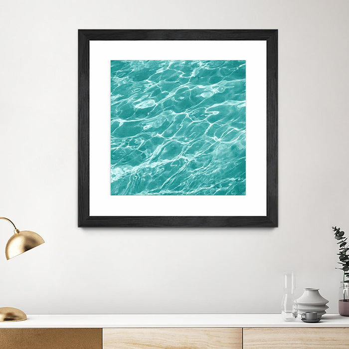 Œuvre d’art murale encadrée noire et mate « Ripple I » 36 x 36