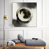 "Smokey Circumference" Canvas Framed Black 20x20 Wall Art