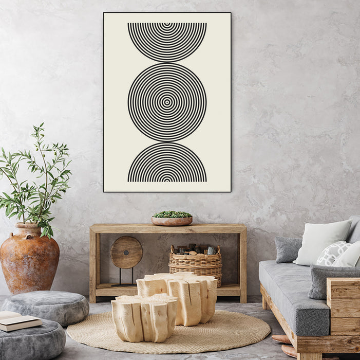 Œuvre d’art murale sur toile encadrée noire « Simplicity Ii » 24 x 32