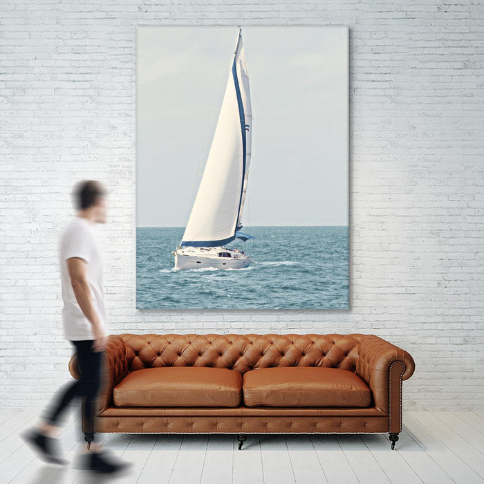 Œuvre d’art murale Giant Art « Sailboat In The Ocean » 72 x 54