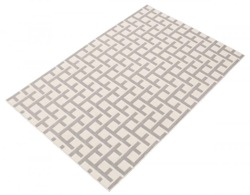 Carpette Brangane gris clair 4 pi 7 po x 6 pi 7 po