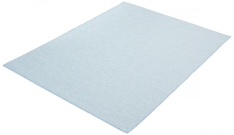 Carpette Neisha Diamond bleu clair 6 pi 7 po x 9 pi 6 po