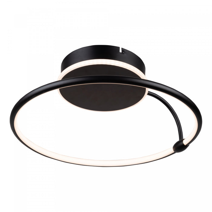 Plafonnier semi-affleuré IV Halo noir à DEL intégrées